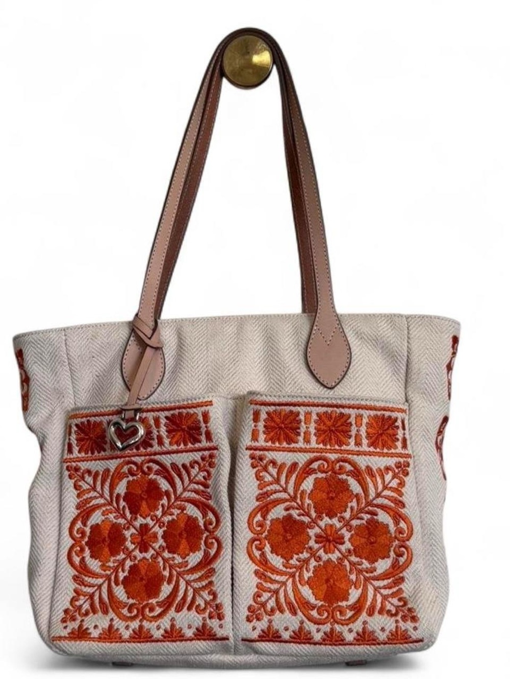 Brighton Coralee Casablanca Embroidered Canvas Boho Tote